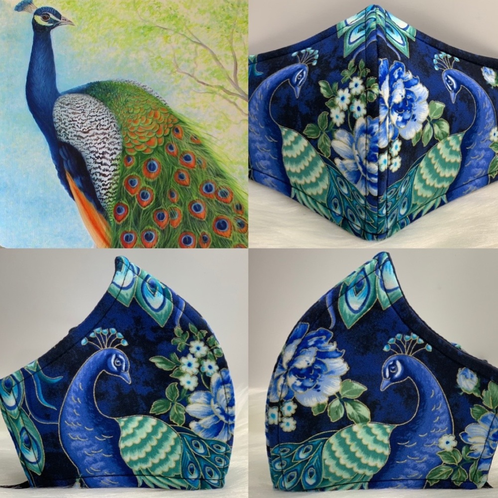 Beautiful Peacock of love design adult face mask